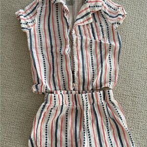 Cat & Jack Starry Striped Shirt and Shorts Set